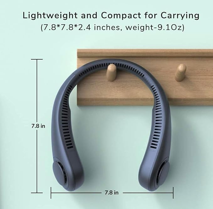 Portable Neck Fan-Upto 8hr Working Time, Headphone Design (Mixed Colors)