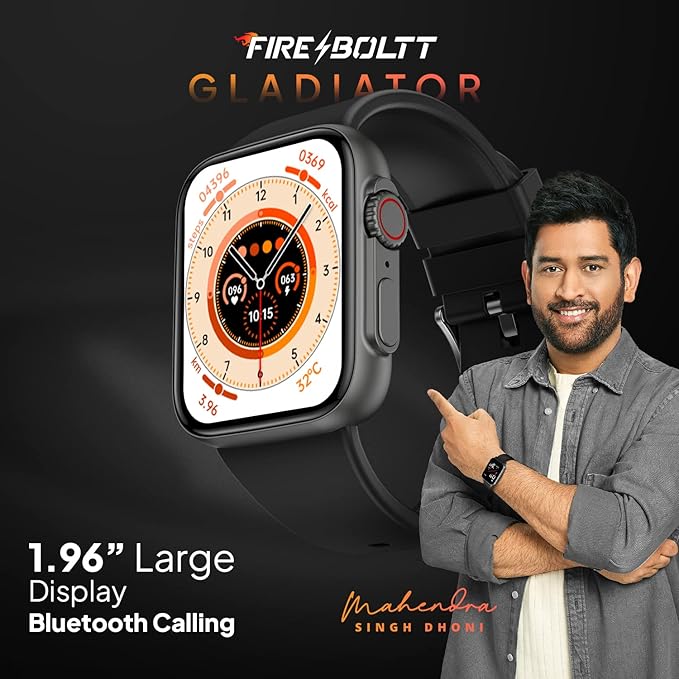 Fireboltt Fire-Boltt Gladiator 1.96" with Bluetooth Calling, Voice Assistant &123 Sports Modes