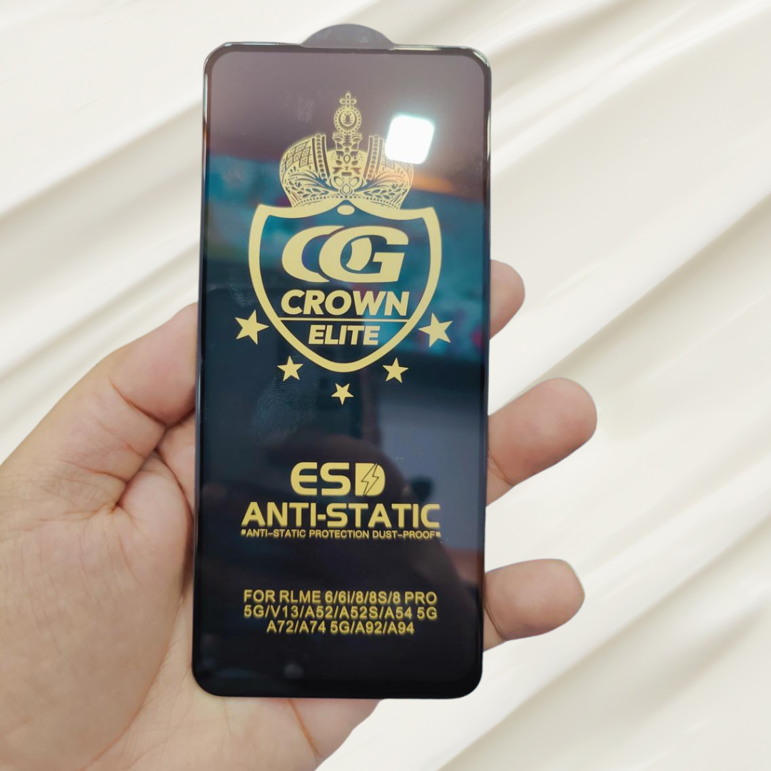 Crown Glass Elite ESD Tempered Glass -Pack of 10 (16.9 Rs onwards)