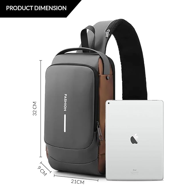 Waterproof crossbody Anti theft sling bag