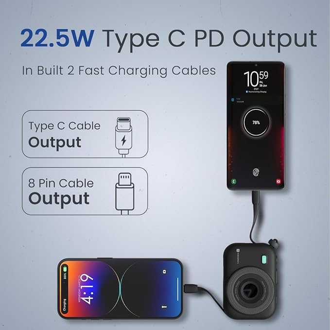 Portronics Power Shutter 10000mAh 22.5W Fast charging powerbank