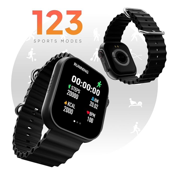 Fireboltt Supernova- 45.2mm AMOLED Display, 500 NITS Brightness