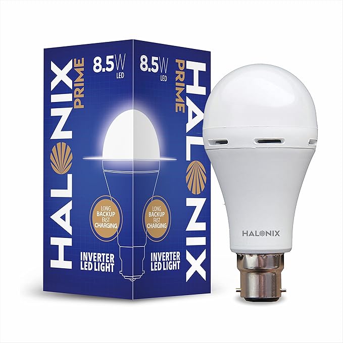 Halonix 8.5 Watt B22 LED White Rechargeable Emergency light Inverter Bulb