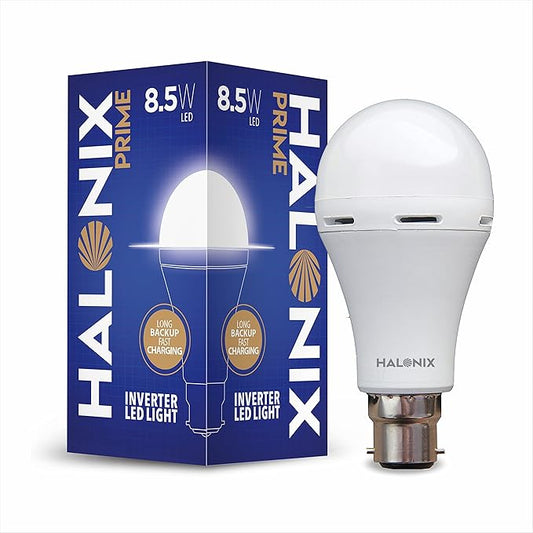 Halonix 8.5 Watt B22 LED White Rechargeable Emergency light Inverter Bulb