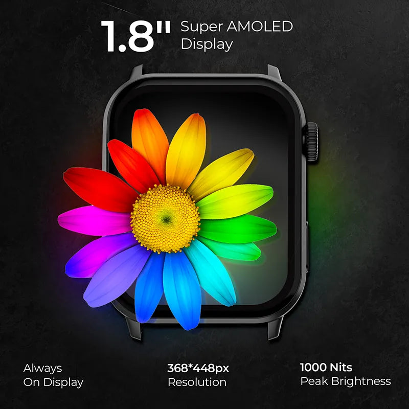 beatXP Unbound+ Smartwatch with 1.8" Super AMOLED Display Metal