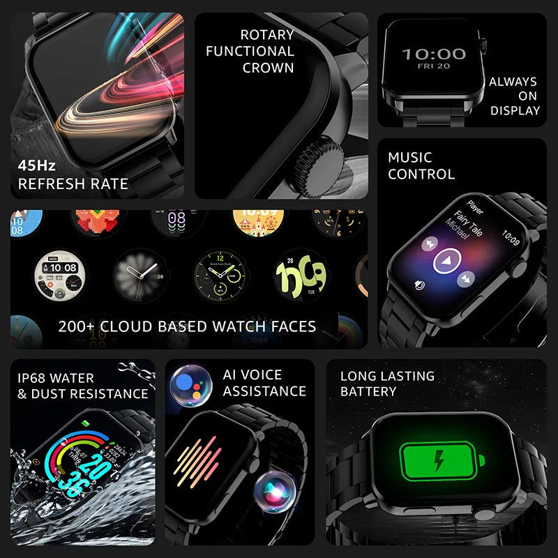 beatXP Unbound+ Smartwatch with 1.8" Super AMOLED Display Metal