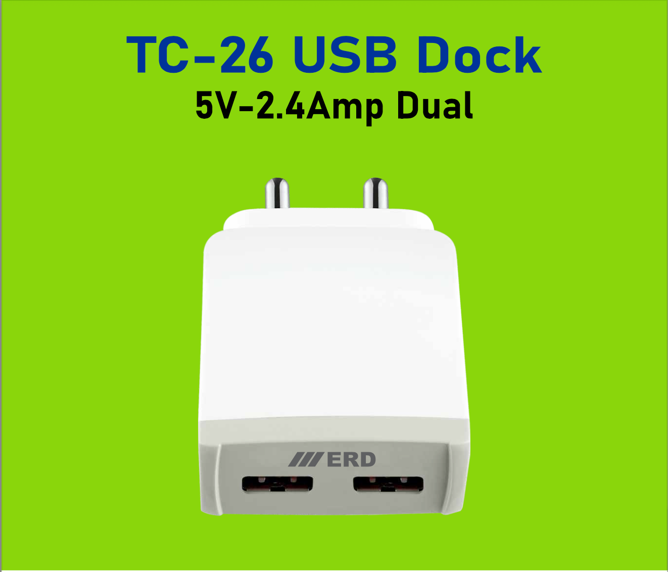 ERD TC-26 12W DUAL USB Charger (Dock Only)