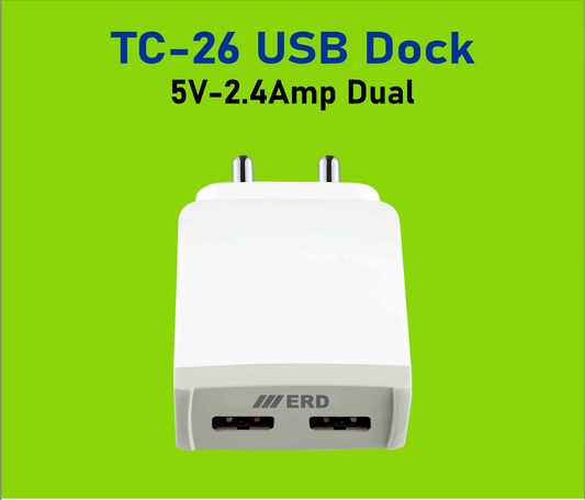 ERD TC-26 12W DUAL USB Charger (Dock Only)