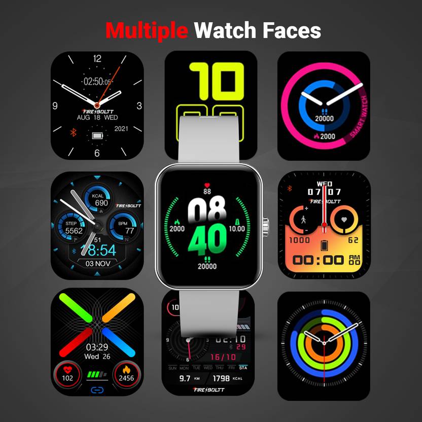 Fireboltt AI 43.2mm (1.7 inch) BT Calling, Voice Assistant Smartwatch